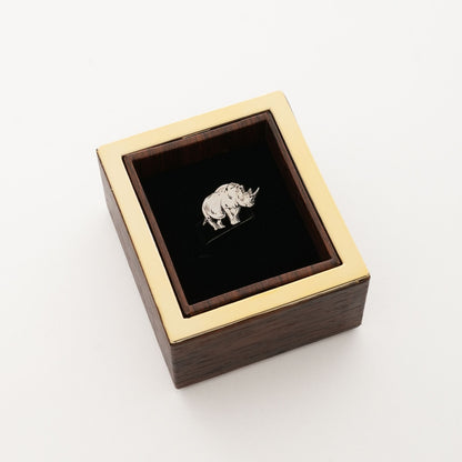 Rhino Gümüş Broş