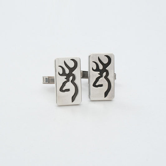Deer Gümüş Kol Düğmesi 02