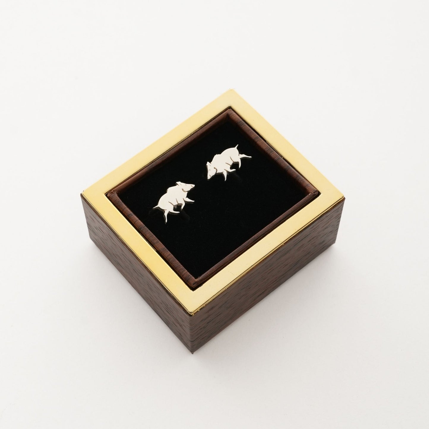 Wild Boar Gümüş Kol Düğmesi 02