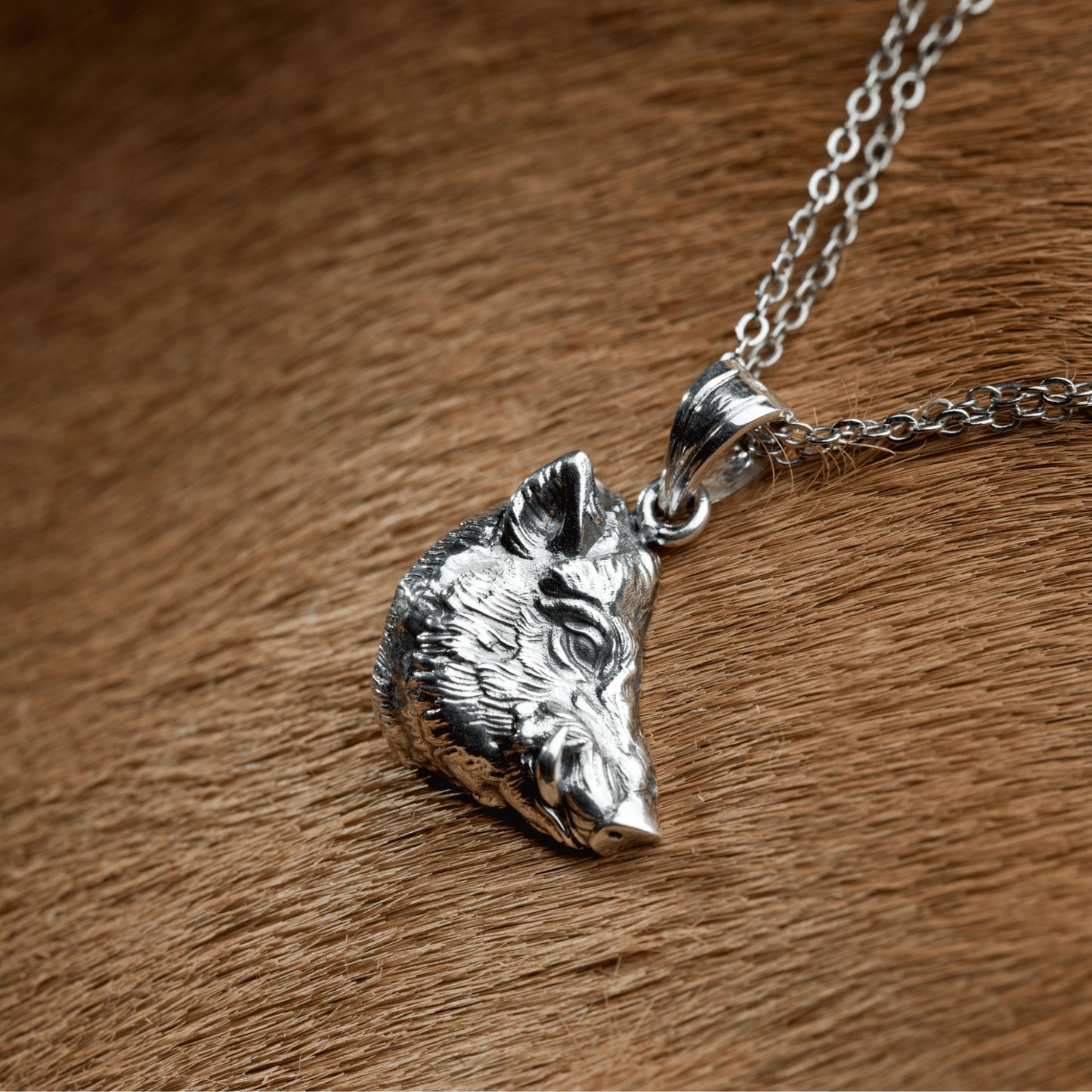 Wild Boar Gümüş Kolye 02